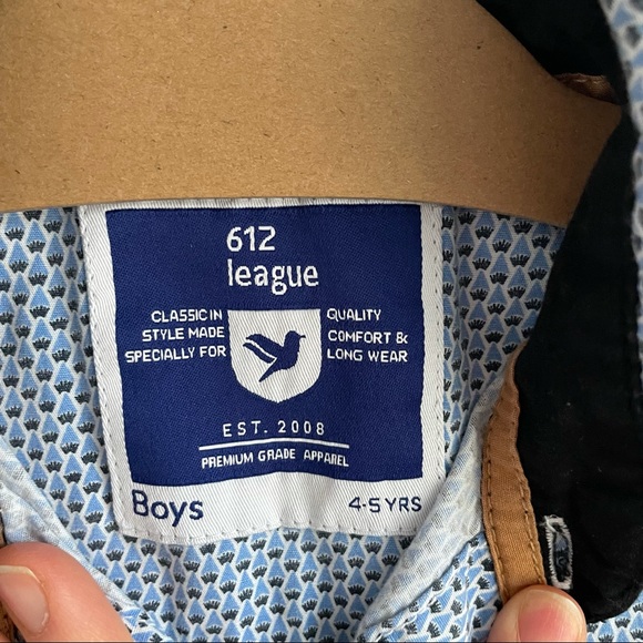 612 League Boys Button Down Shirt Size 4-5 - Picture 6 of 8